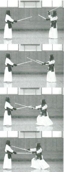 54b: Kote Uchi 逆 Dō Uchi Dō Uchi practice in general, many will strike Dō as Ōji waza by first parrying with Shōtō and then use Daitō to strike Dō.