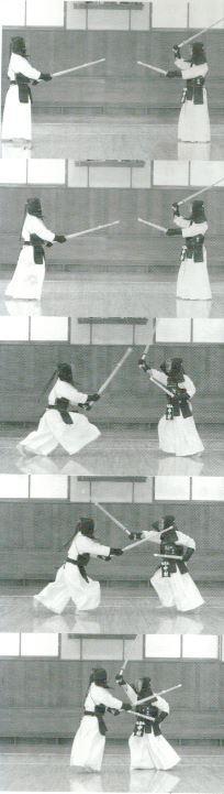 See Chapter 4, Kihon Dō Uchi Figure 56 on page 21, for moving body toward Daitō side