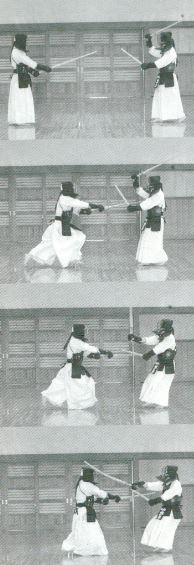 At the same time you strike Dō on Daitō side with Daitō, and at the same time you