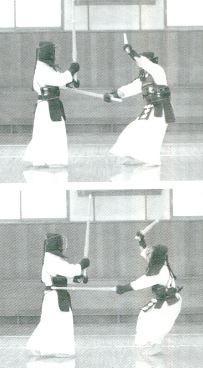 め), and extend arms as if you are going to snip your opponent s neck. Figure 83 depicts Hiki Men from Tsubazeriai for Shō Nitō.