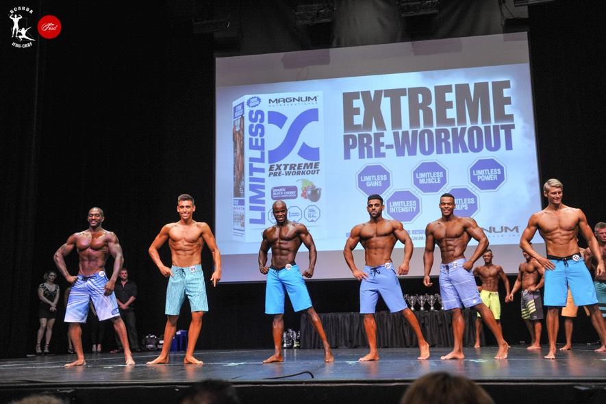 Men s Physique B Class. Sponsored by Status Fitness partner Magnum Nutraceuticals. competitors were called up, a couple sent back into the line-up before a final six were compared for final positions.