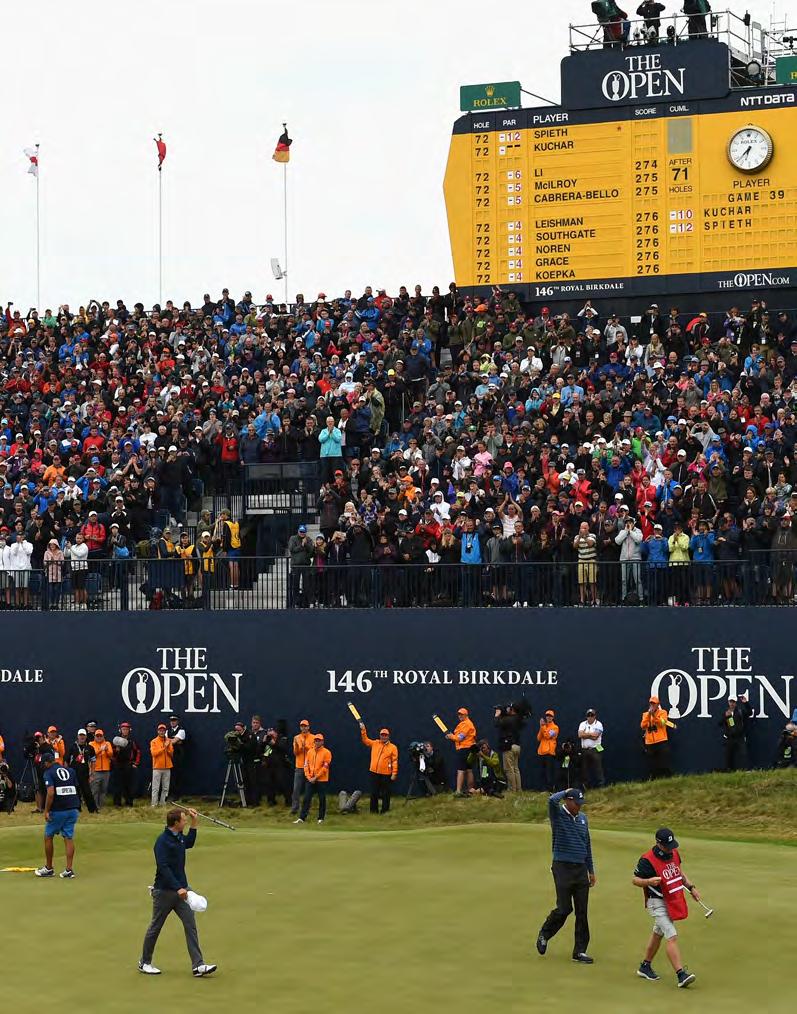 THE ULTIMATE OPEN EXPERIENCE ITINERARY THURSDAY Ticket to the Hogan Balcony Suite Behind the Scenes at Carnoustie FRIDAY Ticket to the Hogan Balcony Suite Exclusive Visit to The R&A Headquarters and
