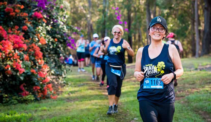 The event is described as a bitumen to bush course that traverses a selection of road, trail, bituminised trail, rough trail & cross country terrain.