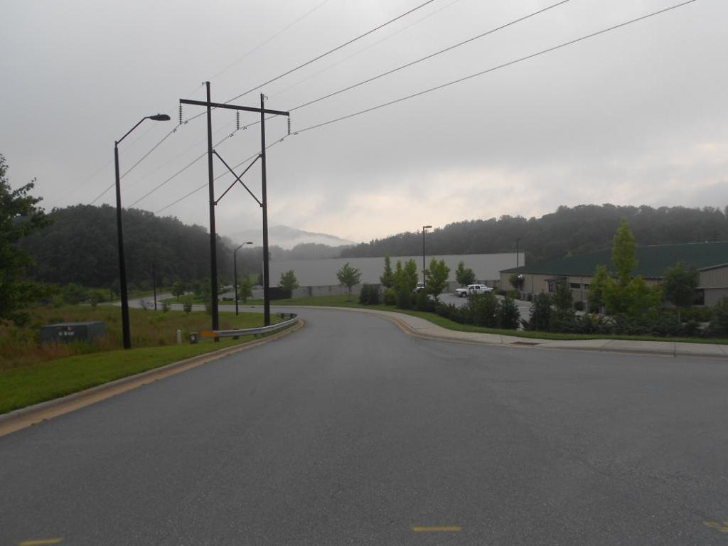 Holme Way at Asheville Commerce Parkway looking North Jacob Holme Way at