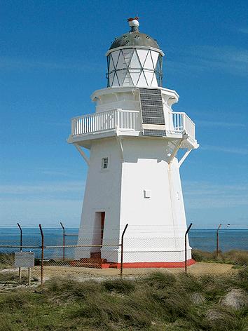 The lighthouse was erected in 1885 The memorial for the Tararua victims is not the