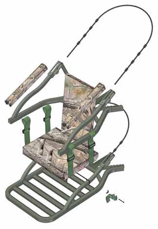 PART NUMBERS OPEN FRONT STANDS A C D E A D PN DESCRIPTION QTY VARIES C. CAMO SEAT (EXPLORER ONLY) 1 SU30700 D. CLIMBING CABLE 2 SU30341 E. STIRRUP BUNGEE WITH HOOK 1 SU22556 F.