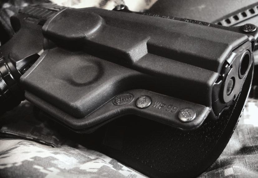 Holster Material Mold injected polymer formula. Holster Mechanism Passive retention.