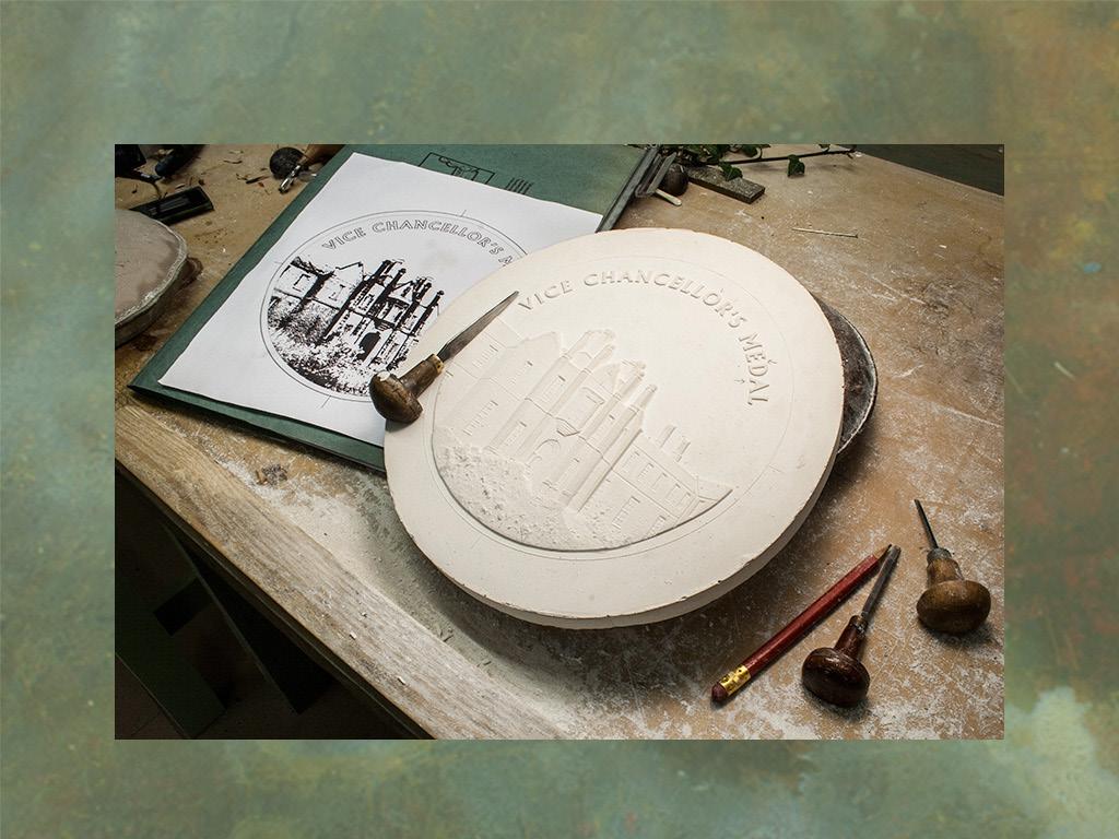 Stage 2 medal sculpting The design for your medal will be sculpted into very fine plaster at a scale of 4 to 5 times