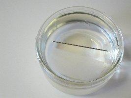 Surface Tension Examples: Floating a Needle If carefully placed on the surface, a small needle can be made to float on the surface of water even though it is several times as