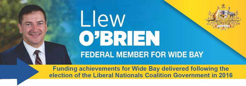 ELECTORATE WIDE FUNDING 2016/17 Infrastructure Transport & Main Roads Bruce Highway safety and capacity upgrades 17 projects in Wide Bay $39,000,000.