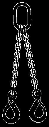 Double chain slings are available in other combinations. These items are made to order.