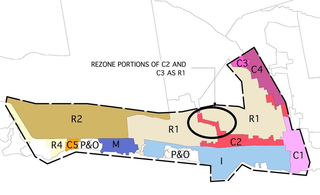 Zoning Strategies In an effort to reweave the R1 Zone as one neighborhood,
