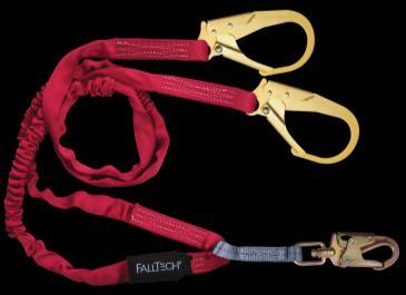 Specialty 12ft Fee Fall Shock Lanyards 6 Shock Absorbing lanyard is designed to be used for extended free-fall, when overhead anchorages are unavailable and will keep arresting forces within OSHA