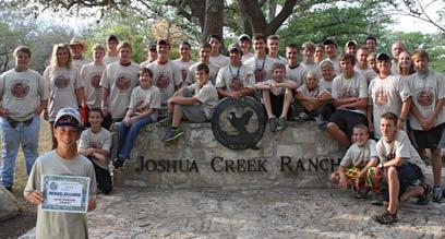 They learn shotgun and rifle shooting, archery, fly-fishing, and kayaking and canoeing on the Guadalupe River.