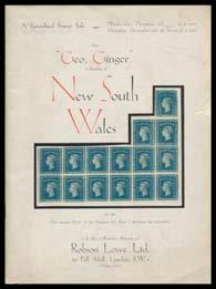 New South Wales" (25-26/10/1939), with p/r. A rare catalogue for an important early sale.