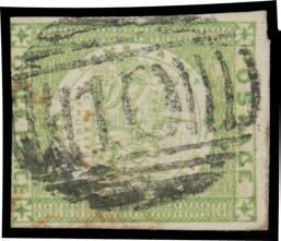 on Plate II 2d indigo SG 21 (good even margins, Cat 325). Not rated. The stamp is superb!