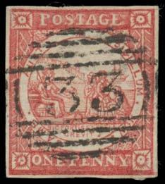 SG 11 (margins close to good, Cat 325). Rated RR. The stamp is superb!