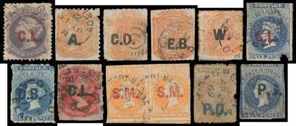 Prestige Philately - Auction No 168 Page: 49 SOUTH AUSTRALIA - Official Stamps - Departmental Overprints We are pleased to introduce the collection formed by Rodney Attwood of Adelaide.