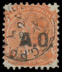 Prestige Philately - Auction No 168 Page: 50 SOUTH AUSTRALIA - Official Stamps - Departmental Overprints (continued) 364 G A Lot 364
