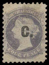 Prestige Philately - Auction No 168 Page: 53 SOUTH AUSTRALIA - Official Stamps - Departmental Overprints (continued) 376 W B Lot 376 CUSTOMS: