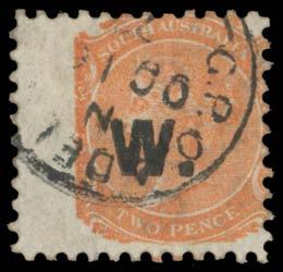 Prestige Philately - Auction No 168 Page: 66 SOUTH AUSTRALIA - Official Stamps - Departmental Overprints (continued) 428 G A Lot 428 WATERWORKS: Black 'W.