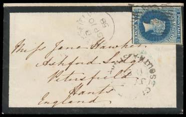 [We have sold four examples - one of which was ugly - for an average of $265] SOUTH AUSTRALIA - Postal History 300 437 C A/B Ex Lot 437 1856-89 covers with Perkins Bacon values to 1/- (2) including