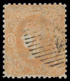 : the finest example we have seen of this notoriously difficult stamp, which is rated by most enthusiasts as the scarcest face-different stamp of Victoria.