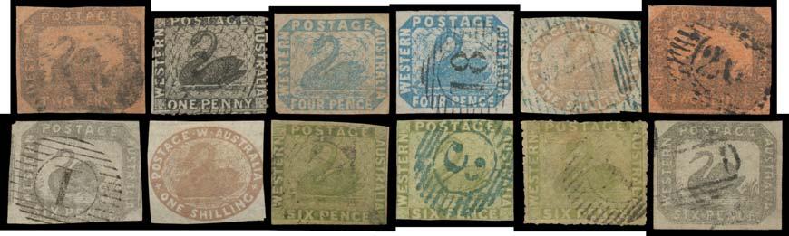 Prestige Philately - Auction No 168 Page: 93 WESTERN AUSTRALIA (continued) Ex Lot 863 863 WO 1854-64 Imperforate Issues