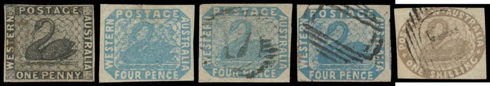 x2 & used, 1857-59 Hillman Lithos 2d x2 & 6d x2, 1860-64 Recess in the Colony 2d unused x3 & used x2, 4d unused x3 & 6d x2 plus