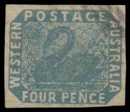 Prestige Philately - Auction No 168 Page: 94 WESTERN AUSTRALIA (continued) 867 V A- Lot 867 1854-55