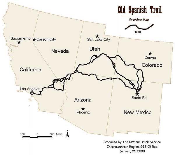 The Old Spanish Trail As has been mentioned, the Old Spanish Trail cut through Utah on its way from Santa Fe to the Spanish Missions of California.
