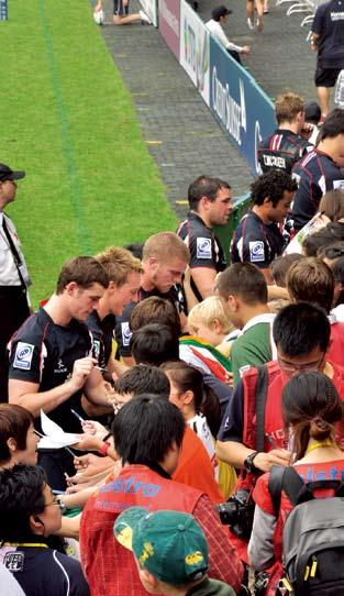 54 55 4 5 6 7 8 9 10 11 13 On the Left Page: Hong Kong Sevens in Action. 4. 5.