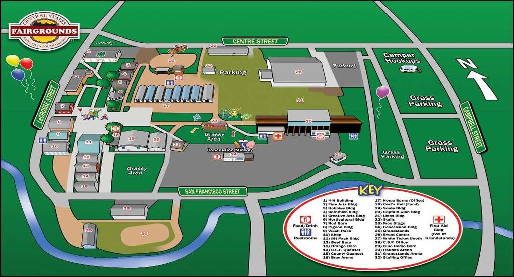 Tips & Tricks Livestock Entrance Directions: All livestock show animals must enter the Central States Fairgrounds through the LaCrosse St. gate.