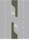 Restricted Crossing U-Turn Intersection (RCUT) Allows left turns from Route 29 onto the side street Reduces number of movements through a median crossing Helps to reduce crashes No left turns allowed
