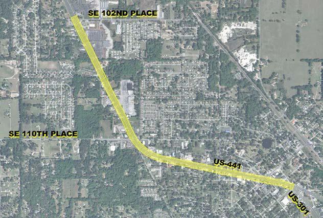 STUDY AREA US-441 4-lane divided, 25K AADT (35K Capacity) Posted speed of 40 mph Six signalized