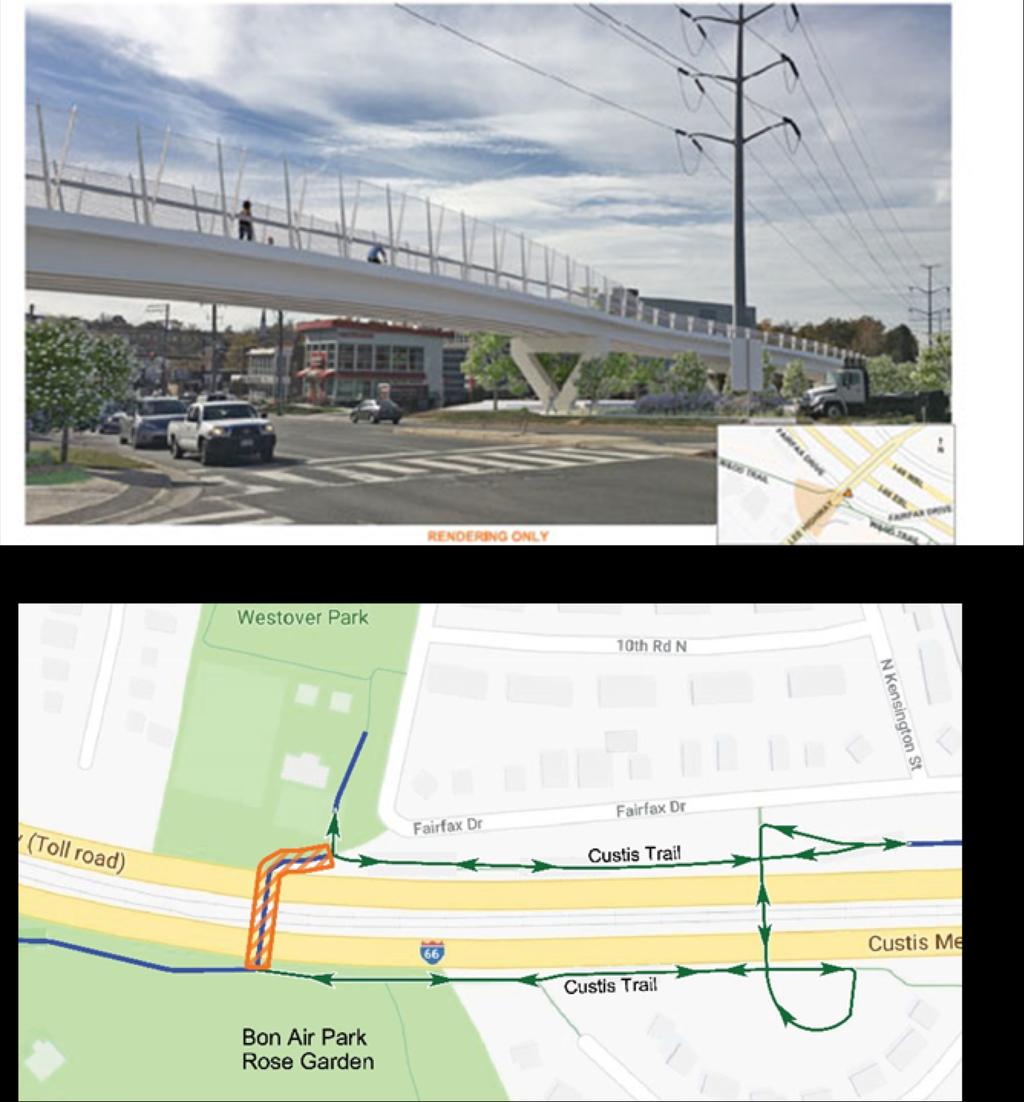 I-66 Inside the Beltway Trail Detours This Spring W&OD Trail Bridge over Lee Highway Construction begins April 2019 Trail users will follow detours approaching Lee Hwy Expected