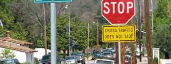 stops and improving intersection crossings. Discussion Stop Signs on Cross-Streets Uncontrolled intersections can be dangerous for bicyclists because crosstraffic may not be watching for cyclists.
