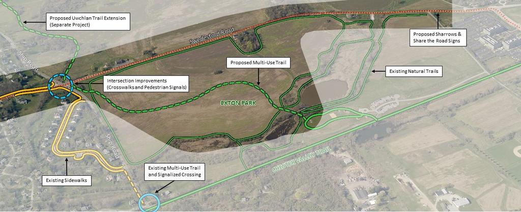 Connector: Proposed Improvements (Uwchlan Trail Extension to CVT) West Whiteland Township, 2019 and Chester