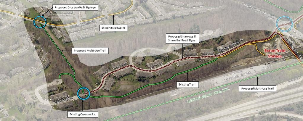 10. South Communities Connector (Whiteland Woods/Exton Station) This project consists of two connectors in separate areas of the Township.