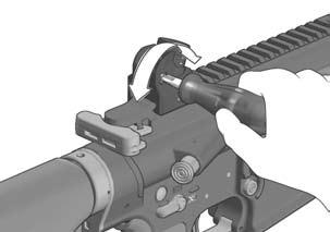 MR rifles are designed to be sighted in at a range of 100 meters. WINDAGE ADJUSTMENT Point of impact, left: Loosen clamping screw on top of sight base (Fig. 8).