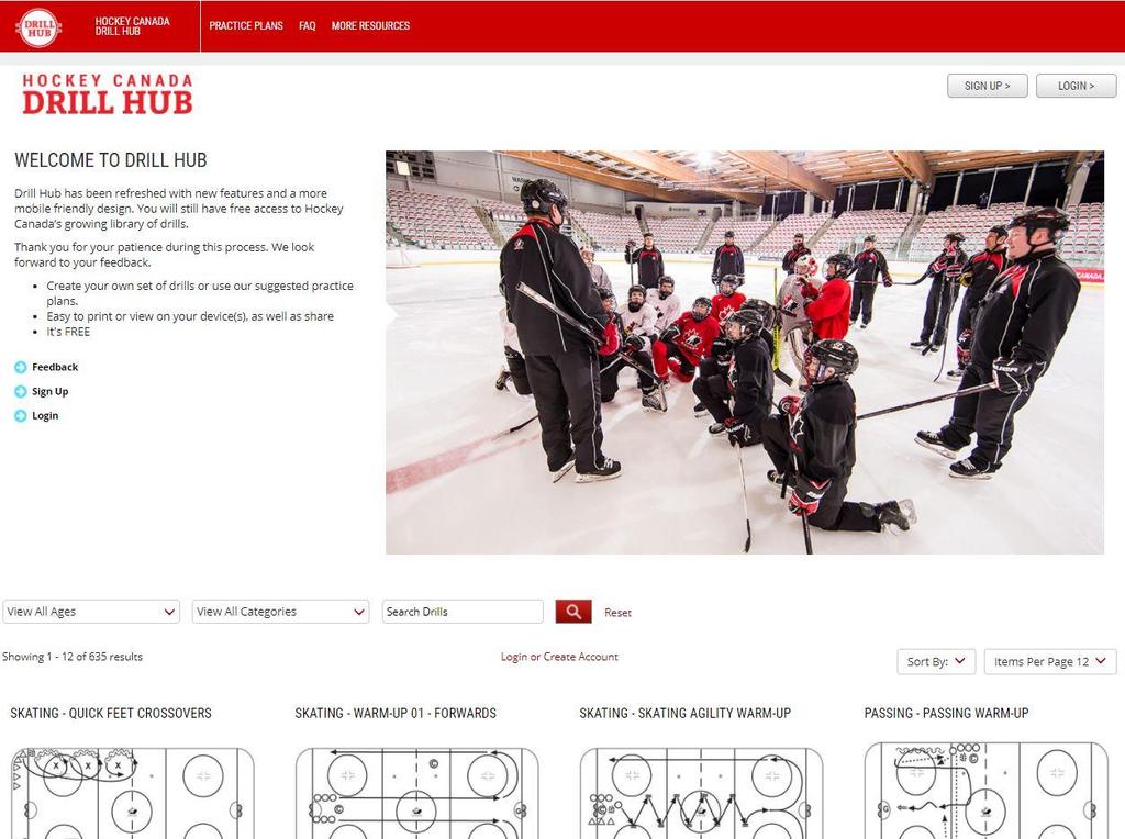 Hockey Canada Drill Hub Hockey Canada Drill Hub is a Free resource for players and