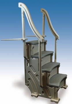 Handrail height (from top step) 30 Curve Step Specifications: Height to top tread - In-Ground 36 - Above ground