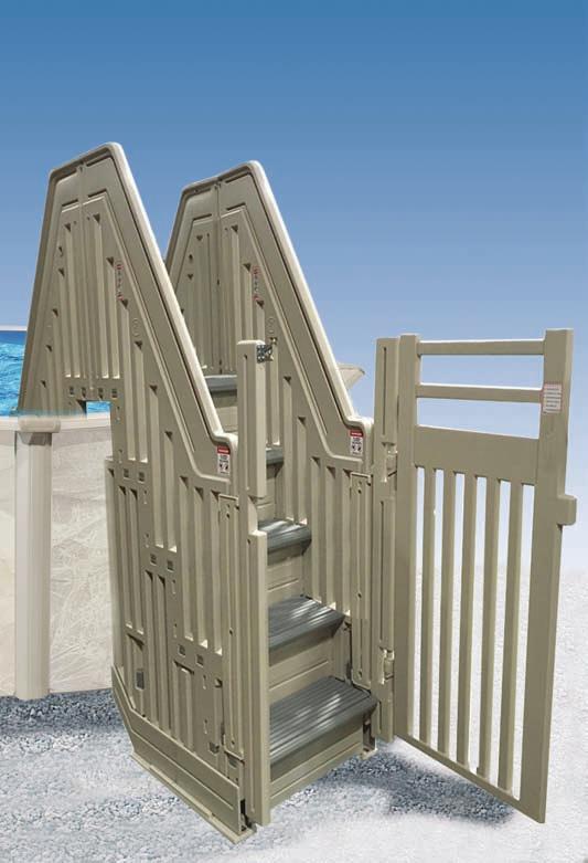 following configurations: Model #PES-1X - Individual Entry System for use off of a deck Model #PES-DBLX - Two Entry Systems with gate for use on pools without a deck Model #PES-G-X - Gate only Note: