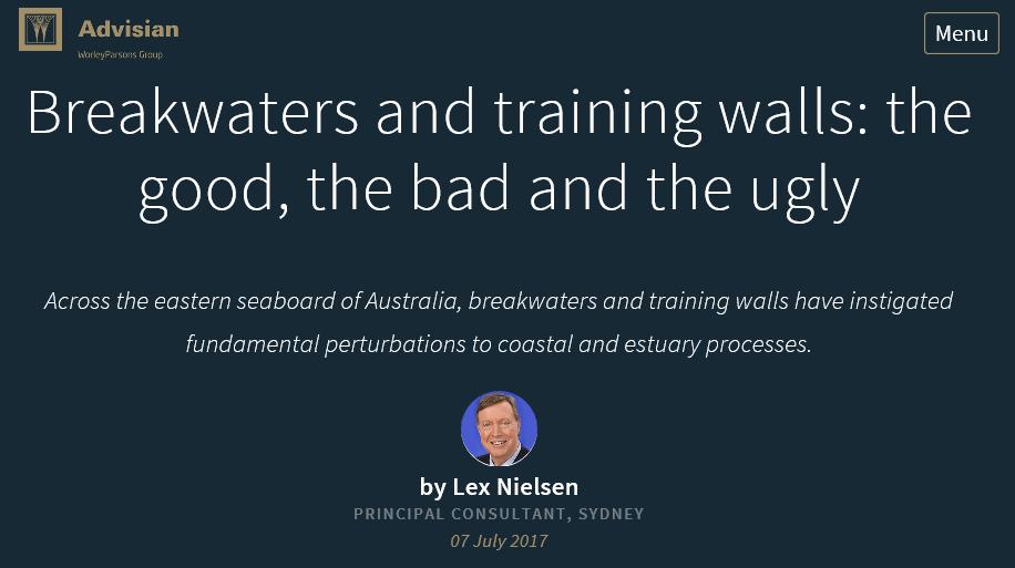 Across the eastern seaboard of Australia, breakwaters and training walls have instigated fundamental perturbations to coastal and estuary processes.