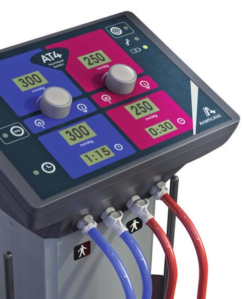 The AT4 Electronic Tourniquet: A state-of-the-art dual channel electronic tourniquet with integral power supply which requires no external compressed air supply comes with mobile stand