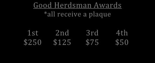 Dairy Goat Premium Schedule Special Rules for Open Dairy Goat Show 1st 2nd 3rd 4th A: $25 $20 $15 $10 Good Herdsman Awards *all receive a plaque B: Champion $25 Res.