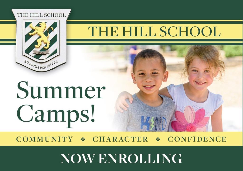 TAKE NOTE The Hill School (540) 687-5897 www.thehillschool.org April 5, 2018 Grandparents & Special Friends Day (May 11) invitations were sent out this week.