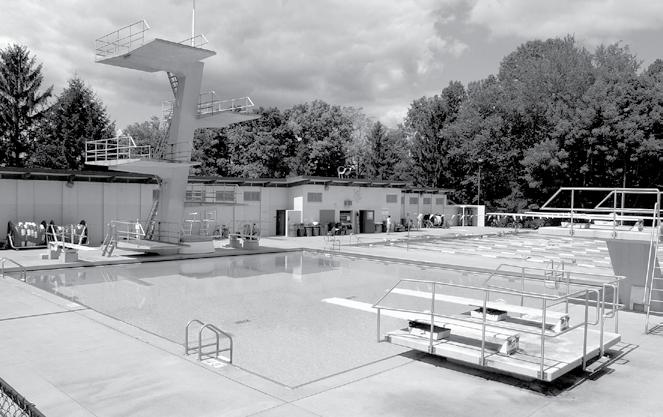 diving facility features four one-meter
