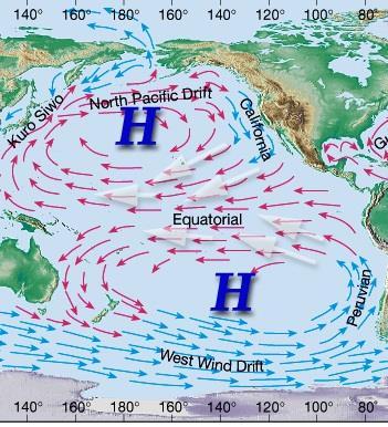 Regional Atmospheric Patterns Northeasterly trade winds (from the east) are the dominant atmospheric pattern over Hawaiian archipelago; westerlies (from the west) occur farther to the north.
