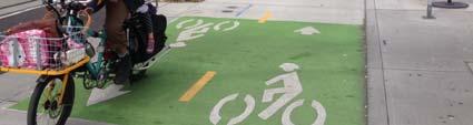 travel which designates space for bicyclists distinct